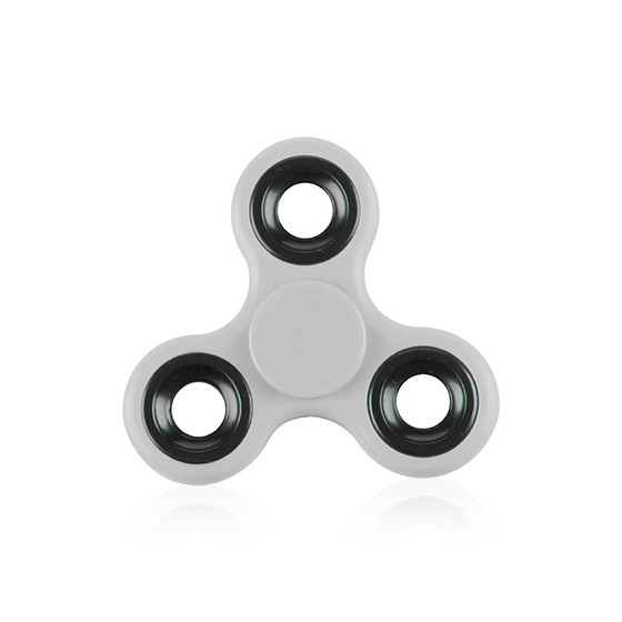 White Fidget Spinner With Hoops